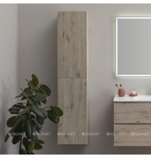 Шкаф-пенал Aquanet Алвита new 35 дуб веллингтон белый 00277561