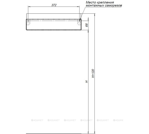 Полка Aquanet Магнум 400х120х100 мм сталь браш 00334110