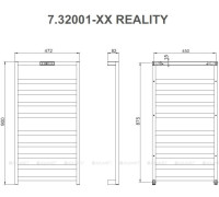 Полотенцесушитель электрический Allen Brau Reality 900х472 мм графит 7.32001-GM