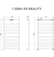 Полотенцесушитель электрический Allen Brau Reality 900х472 мм графит 7.32001-GM