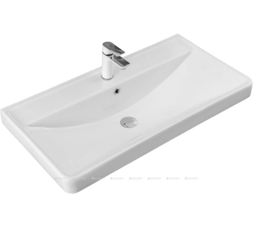 Комплект 1 Раковина керамическая накладная Aquanet Ирис 905x465x205 мм 00323883