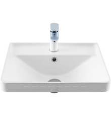 Раковина керамическая накладная Logan Ирис-Т 508х420х190 мм 00346263