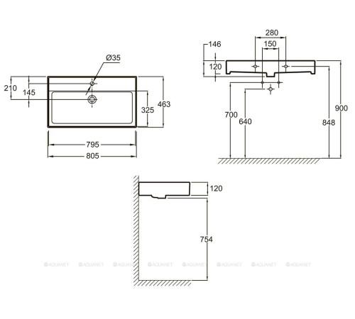 Раковина Jacob Delafon Vivienne 80 см белый EXBI112-00