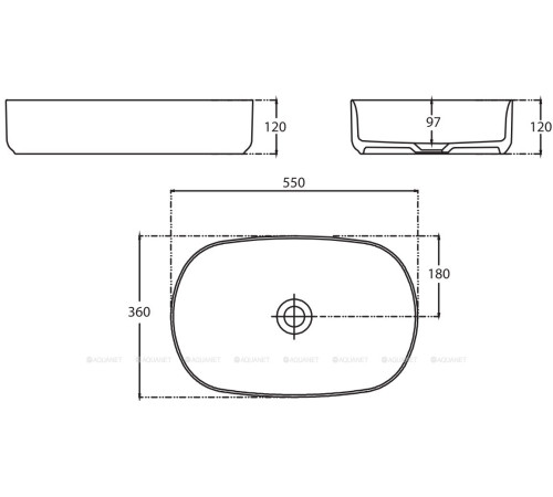 Раковина накладная Allen Brau Fantasy Oval 550х360 мм розовый 4.11022.SM