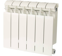 Радиатор биметаллический Global STYLE PLUS 350 6 секций боковое подключение RAL 9010 STP03501006