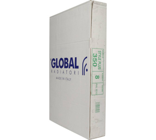 Радиатор биметаллический Global STYLE PLUS 350 8 секций боковое подключение белый RAL 9010 STP03501008