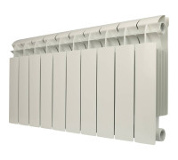 Радиатор биметаллический Global STYLE PLUS 350 10 секций боковое подключение RAL 9010 STP03501010