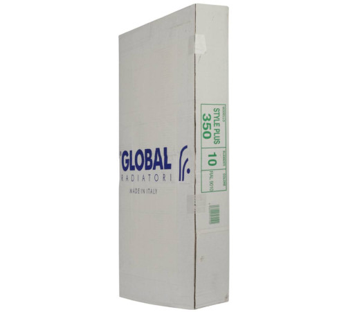 Радиатор биметаллический Global STYLE PLUS 350 10 секций боковое подключение RAL 9010 STP03501010