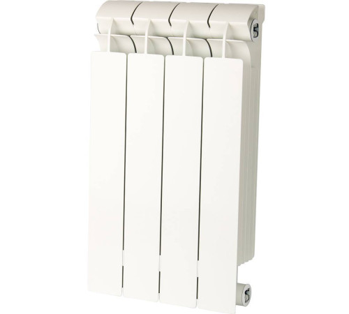 Радиатор биметаллический Global STYLE PLUS 500 4 секции боковое подключение белый RAL 9010 STP05001004