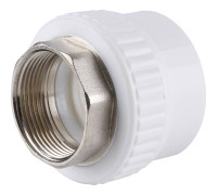 Муфта комбинированная Kalde 50x1 1/2 ВР под шестигранник полипропиленовая 3222-nfo-501b06