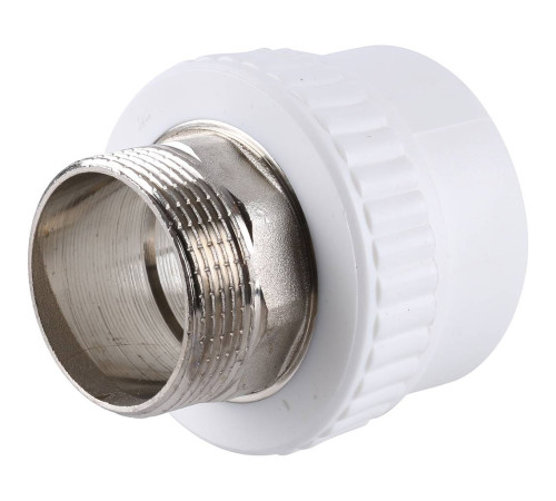 Муфта комбинированная Kalde 50x1 1/2 НР под шестигранник полипропиленовая 3222-nmo-501b06