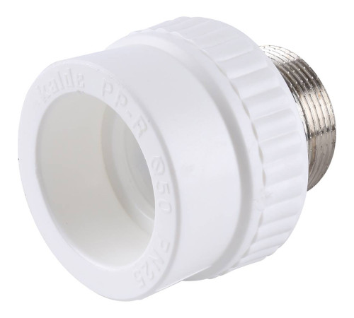 Муфта комбинированная Kalde 50x1 1/2 НР под шестигранник полипропиленовая 3222-nmo-501b06