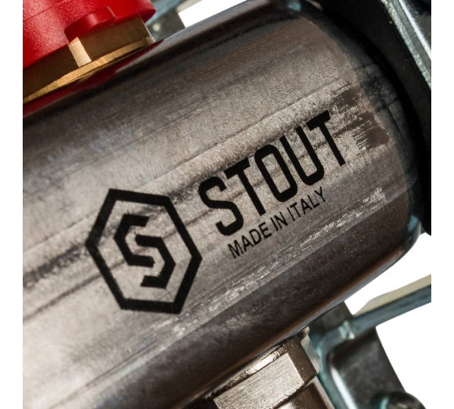 Коллектор из нержавеющей стали с расходомерами STOUT 5 выходов SMS 0917 000005