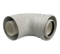 Угол конденсационный STOUT 90° DN60/100 с инспекционным окном PP-FE SCA-8610-010090