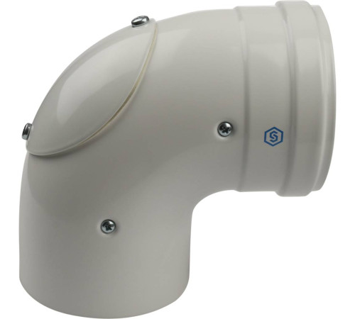 Угол конденсационный STOUT 90° DN60/100 с инспекционным окном PP-FE SCA-8610-010090