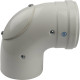 Угол конденсационный STOUT 90° DN60/100 с инспекционным окном PP-FE SCA-8610-010090