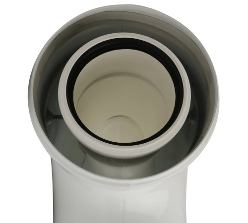 Угол конденсационный STOUT 90° DN60/100 с инспекционным окном PP-FE SCA-8610-010090