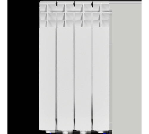 Радиатор алюминиевый ROMMER Optima 500 4 секции боковое подключение RAL 9016 RAL-0210-050004