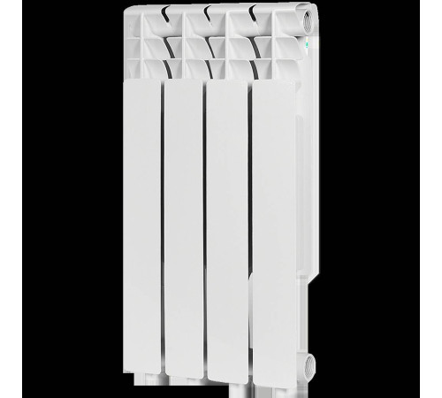 Радиатор алюминиевый ROMMER Optima 500 4 секции боковое подключение RAL 9016 RAL-0210-050004