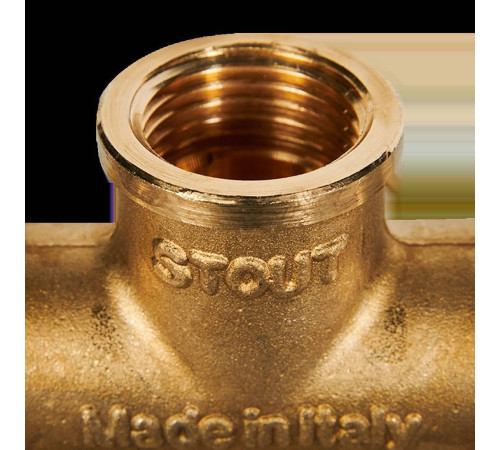 Тройник латунный STOUT ВВ 1/2 SFT-0019-000012