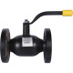 Кран шаровой стальной BROEN Ballomax фланцевый DN 40 PN 40 полный проход с рукояткой 585464