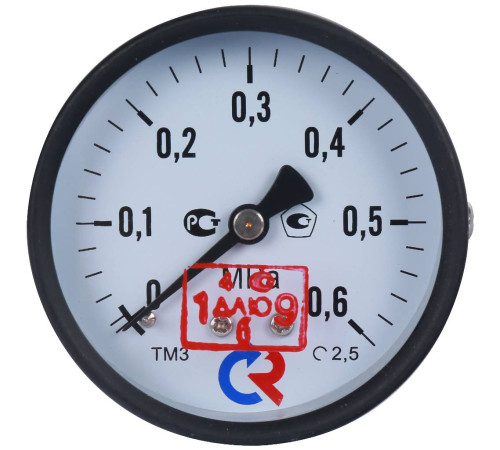 Манометр общетехнический РОСМА ТМ-310Т.00 0-0.6 МПа G1/4 осевой 63 мм 00000008921