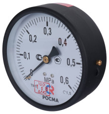 Манометр осевой РОСМА ТМ-510Т.00 100 мм 0.6 МПа G1/2 00000000906