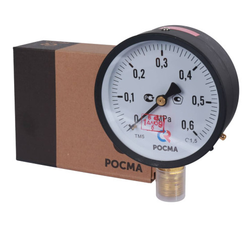 Манометр стандартный Росма ТМ-510Р 100 мм 0.6 МПа G1/2 150 °C 00000006832