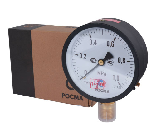 Манометр стандартный Росма ТМ-510Р 100 мм 1 МПа G1/2 150 °C 00000006836