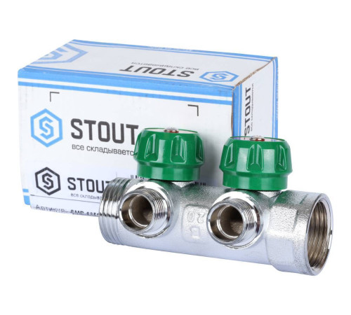 Коллектор регулирующий STOUT 2 выхода 1 x 1/2 SMB-6850-011202