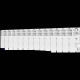 Радиатор биметаллический ROMMER Plus BM 200 14 секций боковое подключение RAL 9016 RBM-3210-020014