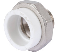 Муфта разъемная Политэк PP-R with наружной резьбой 63 мм x 2 белая 7000263002