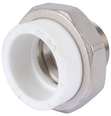 Муфта разъемная Политэк PP-R with наружной резьбой 63 мм x 2 белая 7000263002