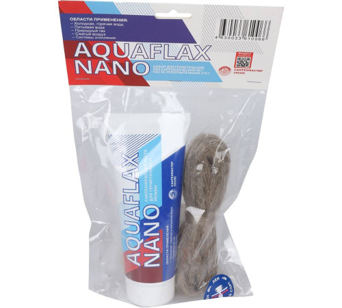 Набор паста уплотнительная СантехМастерГель AquaflaxNano 270 г и лен 40 г 61006