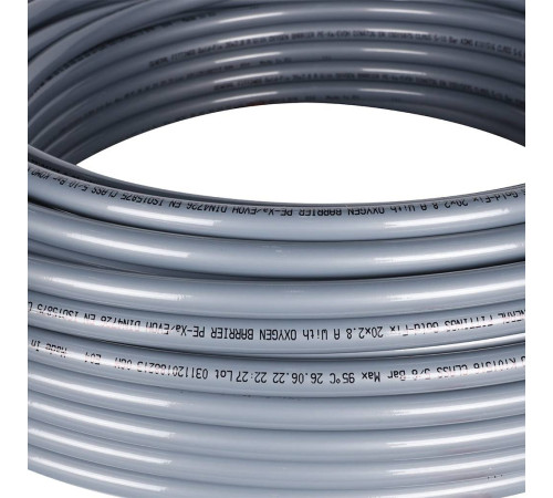 Труба из сшитого полиэтилена General Fittings PEX-a 20x2.8 мм бухта 100 м серая TB0030G202800B