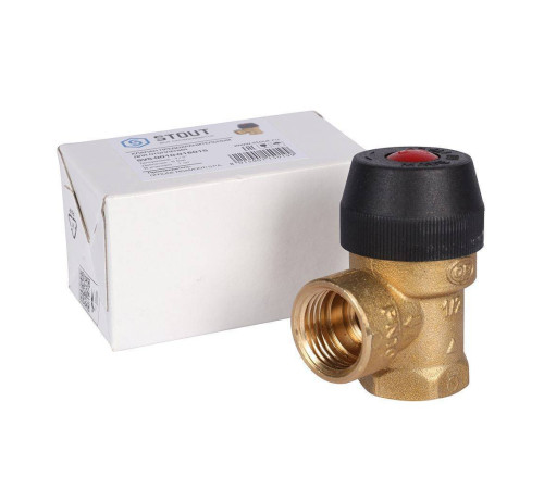 Клапан предохранительный для отопления STOUT 1/2x1/2 6 бар SVS-0010-016015
