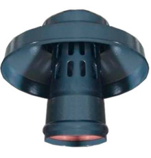 Оголовок с ветрозащитой ROMMER 80 мм алюминий черный RCA-0080-010006