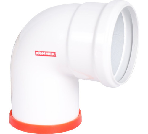 Отвод коаксиальный ROMMER 80 мм 90° M/F RCA-0080-000090