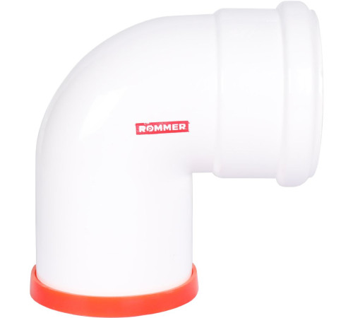 Отвод коаксиальный ROMMER 80 мм 90° M/F RCA-0080-000090