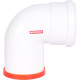 Отвод коаксиальный ROMMER 80 мм 90° M/F RCA-0080-000090