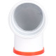 Отвод коаксиальный ROMMER 80 мм 90° M/F RCA-0080-000090