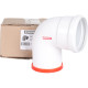 Отвод коаксиальный ROMMER 80 мм 90° M/F RCA-0080-000090