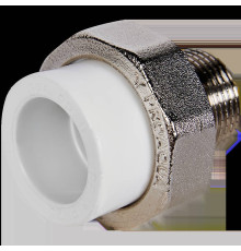 Муфта комбинированная разъемная Pro Aqua PP-R 25x3/4 НР Белая PA21014