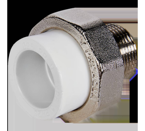 Муфта комбинированная разъемная Pro Aqua PP-R 25x3/4 НР Белая PA21014