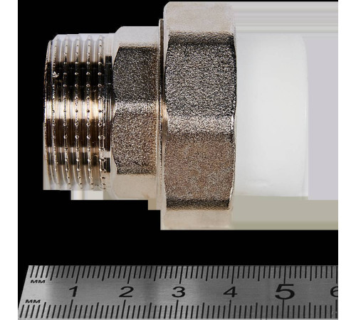 Муфта комбинированная разъемная американка Pro Aqua 25x1 НР PP-R белая PA21015