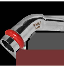Угольник 45° однораструбный ROMMER нержавеющая сталь пресс 15 мм RSS-0004-000015