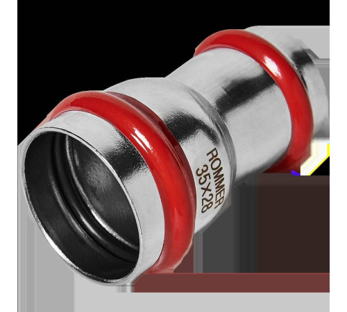 Муфта переходная ROMMER из нержавеющей стали пресс 35х28 мм RSS-0018-003528