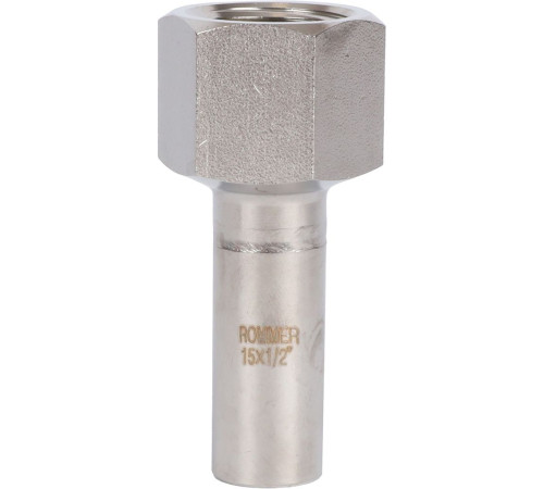 Вставка переходная НПр-ВР ROMMER 15x1/2 нержавеющая сталь RSS-0023-001512