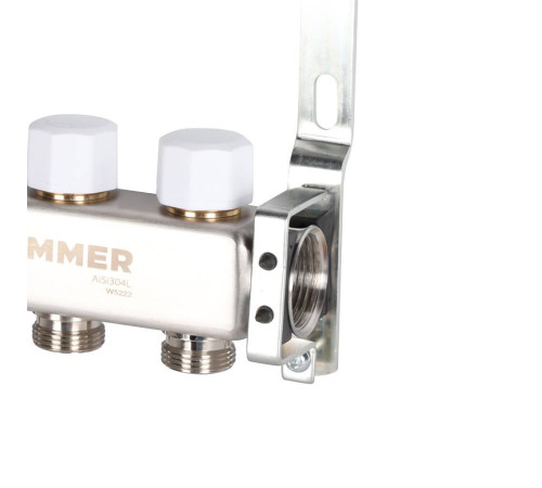 Коллекторная группа из нержавеющей стали без расходомеров ROMMER 3 выхода RMS-3200-000003