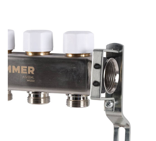 Коллекторная группа из нержавеющей стали ROMMER без расходомеров 4 выхода RMS-3200-000004